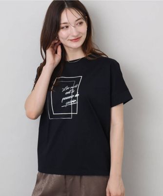 MK ミッシェルクラン（MK MICHEL  ）/【小さいサイズ】フレームロゴデザインTシャツ/UVカット/接触冷感/洗濯機で洗える 小さいサイズ】フレームロゴデザインTシャツ／UVカット／接触冷感