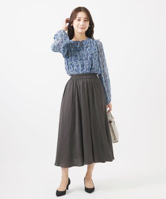 【小さいサイズ】起毛サテンガウチョパンツ／洗える