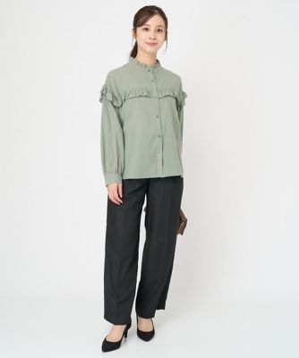 【小さいサイズ】サスペンダー付きワイドパンツ（チェック・無地）／２ｗａｙ／洗える