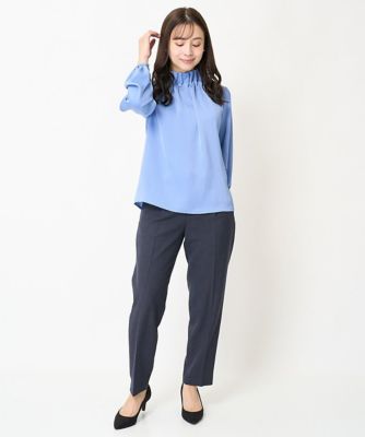 【小さいサイズ】裏起毛テーパードパンツ（無地・チェック）／洗える