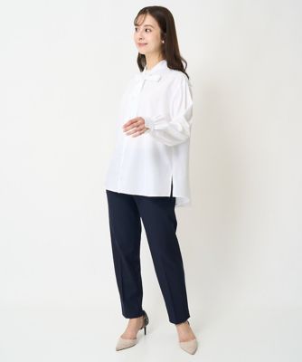 【小さいサイズ】裏起毛テーパードパンツ（無地・チェック）／洗える