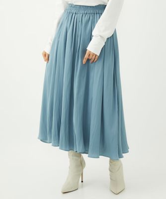 MK MICHEL KLEIN（Women/小さいサイズ）/エムケーミッシェルクラン 起毛サテンガウチョパンツ/洗濯機で洗える 50ライトブルー パンツ・ズボン【三越伊勢丹/公式】