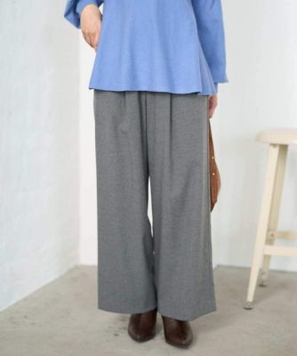 MK ミッシェルクラン（MK MICHEL  ）/【小さいサイズ】裏起毛ワイドストレートプルオンパンツ/洗える 小さいサイズ】裏起毛ワイドストレートプルオンパンツ／洗える | MK