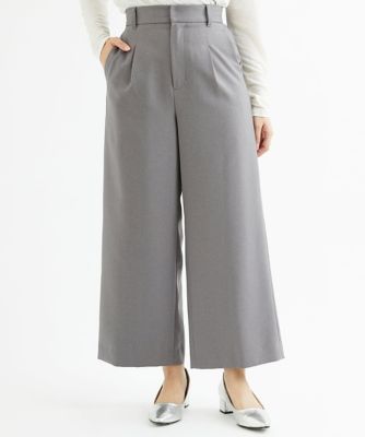＜MK MICHEL KLEIN（Women/小さいサイズ）＞【小さいサイズ】ウールライクツイルワイドパンツ／３サイズ展開／洗える