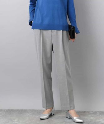 ＜MK MICHEL KLEIN（Women/小さいサイズ）＞【小さいサイズ】ツイード調両面起毛テーパードパンツ／洗える