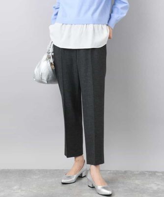 小さいサイズ】ツイード調両面起毛テーパードパンツ／洗える | MK