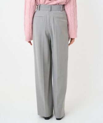 小さいサイズ】ツイード調両面起毛ワイドパンツ／洗える | MK MICHEL