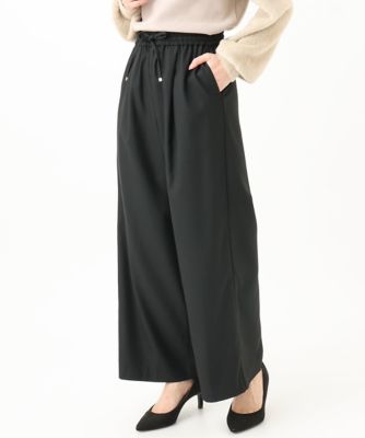 小さいサイズ】裏起毛ワイドストレートプルオンパンツ／洗える | MK