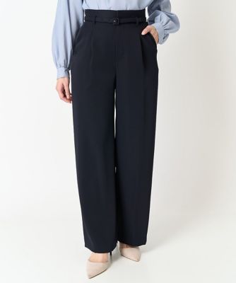 ＜MK MICHEL KLEIN（Women/小さいサイズ）＞【小さいサイズ】ハイウエストワイドパンツ／撥水加工／洗える