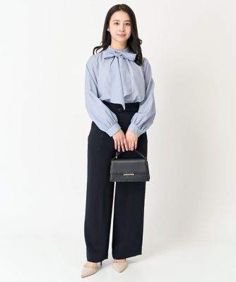 【小さいサイズ】ハイウエストワイドパンツ／撥水加工／洗える