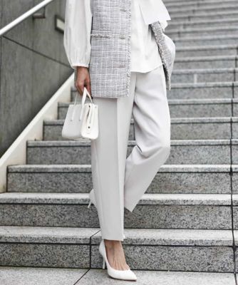 小さいサイズ】ダブルクロス テーパードパンツ／セットアップ対応／防