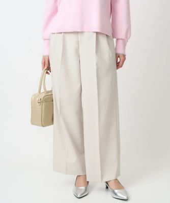 ＜MK MICHEL KLEIN（Women/小さいサイズ）＞【小さいサイズ】２タックストレートワイドパンツ／洗える