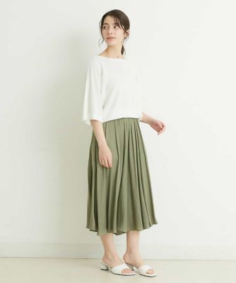 【小さいサイズ／洗える】サテンガウチョパンツ
