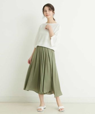 【小さいサイズ／洗える】サテンガウチョパンツ
