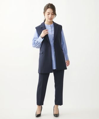 【小さいサイズ】ベーシックテーパードパンツ／制菌加工／洗える