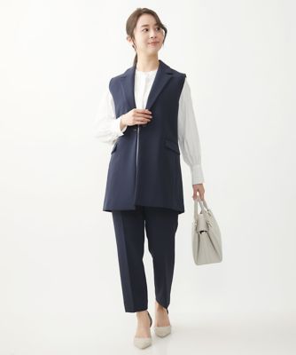【小さいサイズ】ベーシックテーパードパンツ／制菌加工／洗える