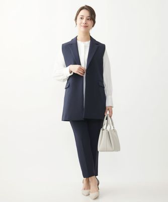 【小さいサイズ】ベーシックテーパードパンツ／制菌加工／洗える