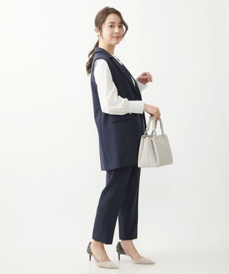 【小さいサイズ】ベーシックテーパードパンツ／制菌加工／洗える