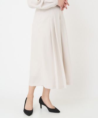 ＜MK MICHEL KLEIN（Women/小さいサイズ）＞【小さいサイズ】フロントプリーツデザインガウチョパンツ／洗える