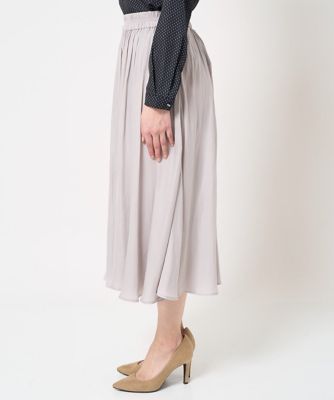 【小さいサイズ】サテンガウチョパンツ／接触冷感／洗える