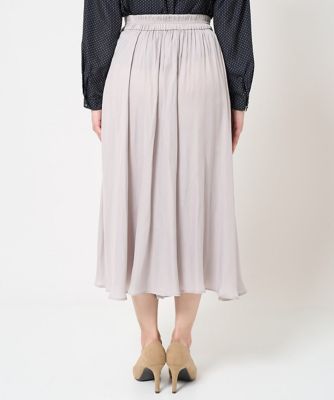 【小さいサイズ】サテンガウチョパンツ／接触冷感／洗える