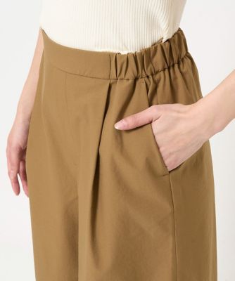 【小さいサイズ】ストレッチツイル　プルオンワイドパンツ／洗える