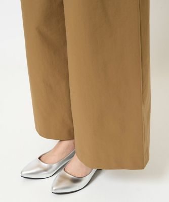 【小さいサイズ】ストレッチツイル　プルオンワイドパンツ／洗える