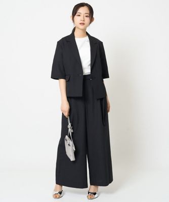 小さいサイズ】ドライリネンライクワイドパンツ／洗える | MK MICHEL