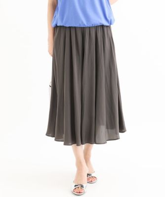 MK MICHEL KLEIN (Women/小さいサイズ)/エムケーミッシェルクラン 【小さいサイズ】［瞬美シリーズ／ＵＶカット／接触冷感／洗える］サテンガウチョパンツ