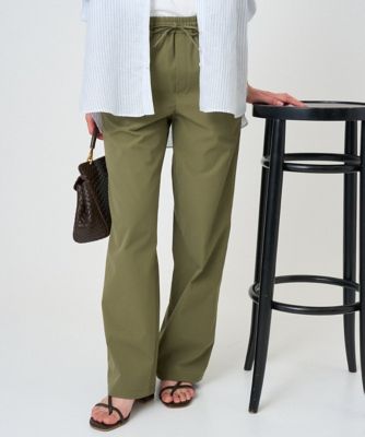 ＜MK MICHEL KLEIN（Women/小さいサイズ）＞【小さいサイズ】コットンライクストレッチワイドパンツ／抗ピリング／洗濯機で洗える