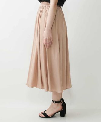 【小さいサイズ／洗える】サテンガウチョパンツ