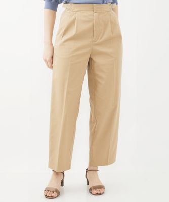 小さいサイズ】サイドバックルデザインツイルワイドパンツ／洗える