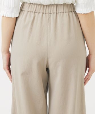 【小さいサイズ】シボストレッチワイドパンツ／セットアップ対応／洗える