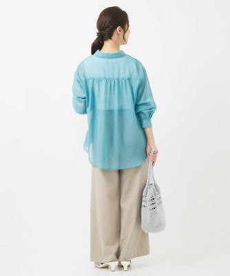【小さいサイズ】シボストレッチワイドパンツ／セットアップ対応／洗える