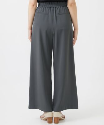 小さいサイズ】リラクシーシルエットイージーワイドパンツ／洗える