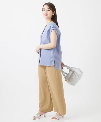 小さいサイズ】リラクシーシルエットイージーワイドパンツ／洗える