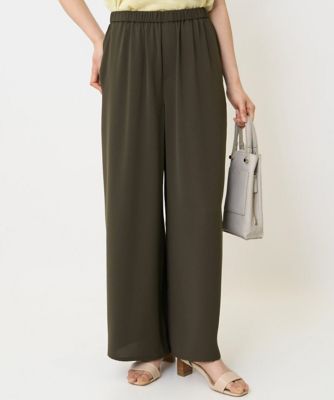 MK MICHEL KLEIN（Women/小さいサイズ）/エムケーミッシェルクラン リラクシーワイドパンツ/UVカット/接触冷感/洗濯機で洗える ブラウン87 パンツ・ズボン【三越伊勢丹/公式】