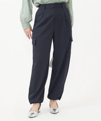 ＜MK MICHEL KLEIN（Women/小さいサイズ）＞【小さいサイズ】裾ドロスト２ｗａｙカーゴパンツ／洗える