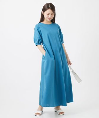 メゾンエシェル　ランタンスリーブカットソーワンピース　ミント メゾンエシェル ランタンスリーブカットソーワンピース ミント