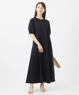 ＜MK MICHEL KLEIN（Women/小さいサイズ）＞【小さいサイズ】ランタンスリーブＡラインワンピース／洗える