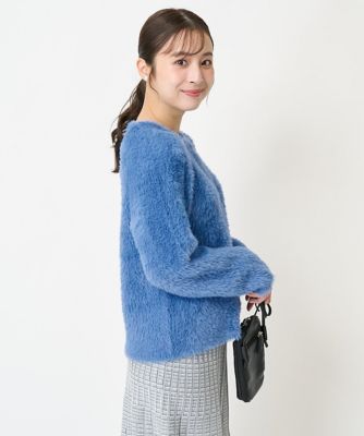 小さいサイズ】Wフェイスシャギーニットジャケット／洗える | MK