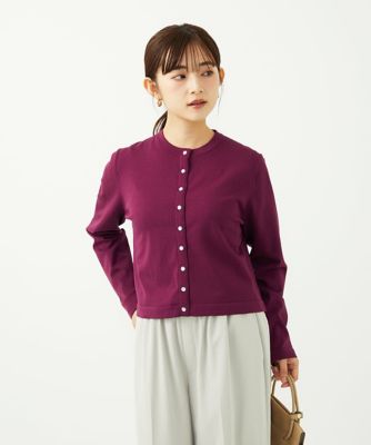 みんと 小さいサイズ】ドットボタンコンパクトニットカーディガン