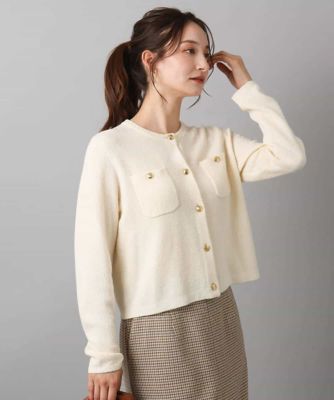 MK MICHEL KLEIN（Women/小さいサイズ）/エムケーミッシェルクラン ミニブークレーカーディガン/洗える 80アイボリー トップス【三越伊勢丹/公式】