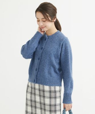 ＜MK MICHEL KLEIN（Women/小さいサイズ）＞【小さいサイズ】ラメ入り起毛ニットカーディガン／洗える