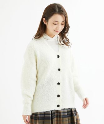 ＜MK MICHEL KLEIN（Women/小さいサイズ）＞【小さいサイズ】ループヤーンニットカーディガン／洗える
