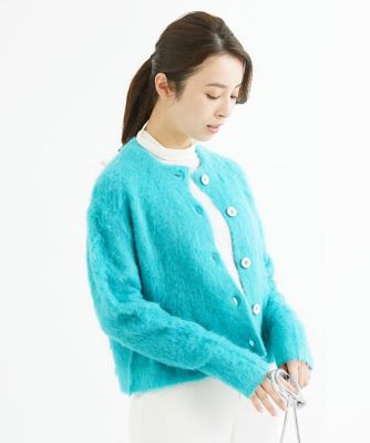 ＜MK MICHEL KLEIN（Women/小さいサイズ）＞【小さいサイズ】ふわふわカラーニットカーディガン／洗える