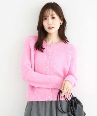 MK MICHEL KLEIN（Women/小さいサイズ）/エムケーミッシェルクラン ヘアリーニットカーディガン/洗える 03ピンク トップス【三越伊勢丹/公式】