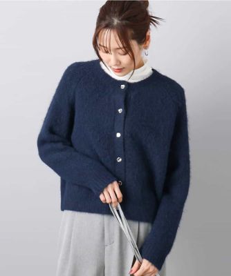 MK MICHEL KLEIN（Women/小さいサイズ）/エムケーミッシェルクラン ヘアリーニットカーディガン/洗える 57ネイビー トップス【三越伊勢丹/公式】