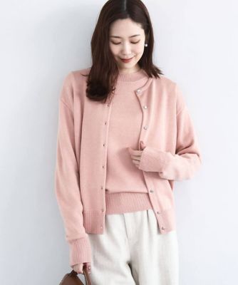 ＜MK MICHEL KLEIN（Women/小さいサイズ）＞キラキラ　ラメニットカーディガン／洗える