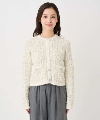 小さいサイズ】ツイードニットジャケット／洗える | MK MICHEL KLEIN